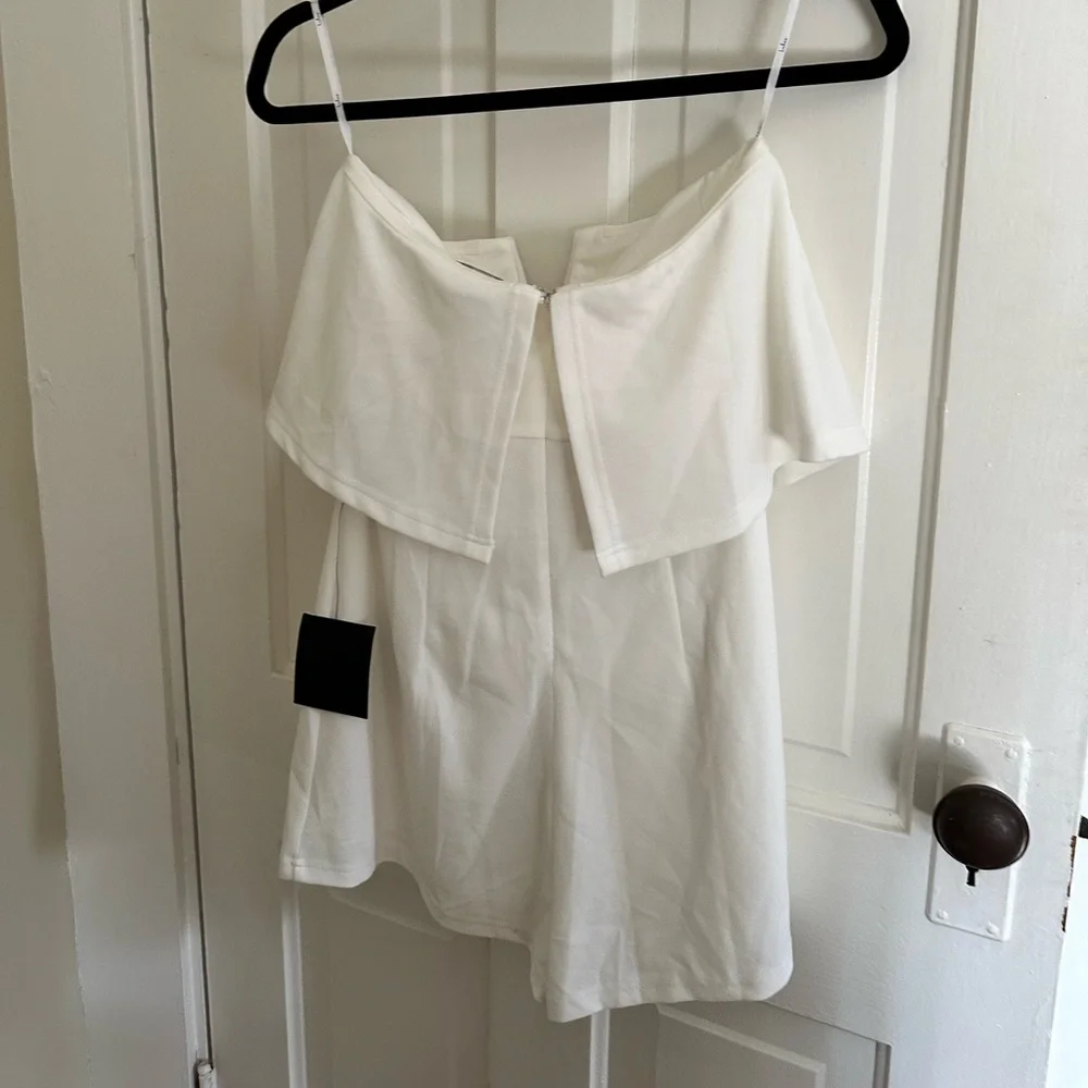 NWT Lulu's Ivory Strapless Romper - Picture 6 of 6
